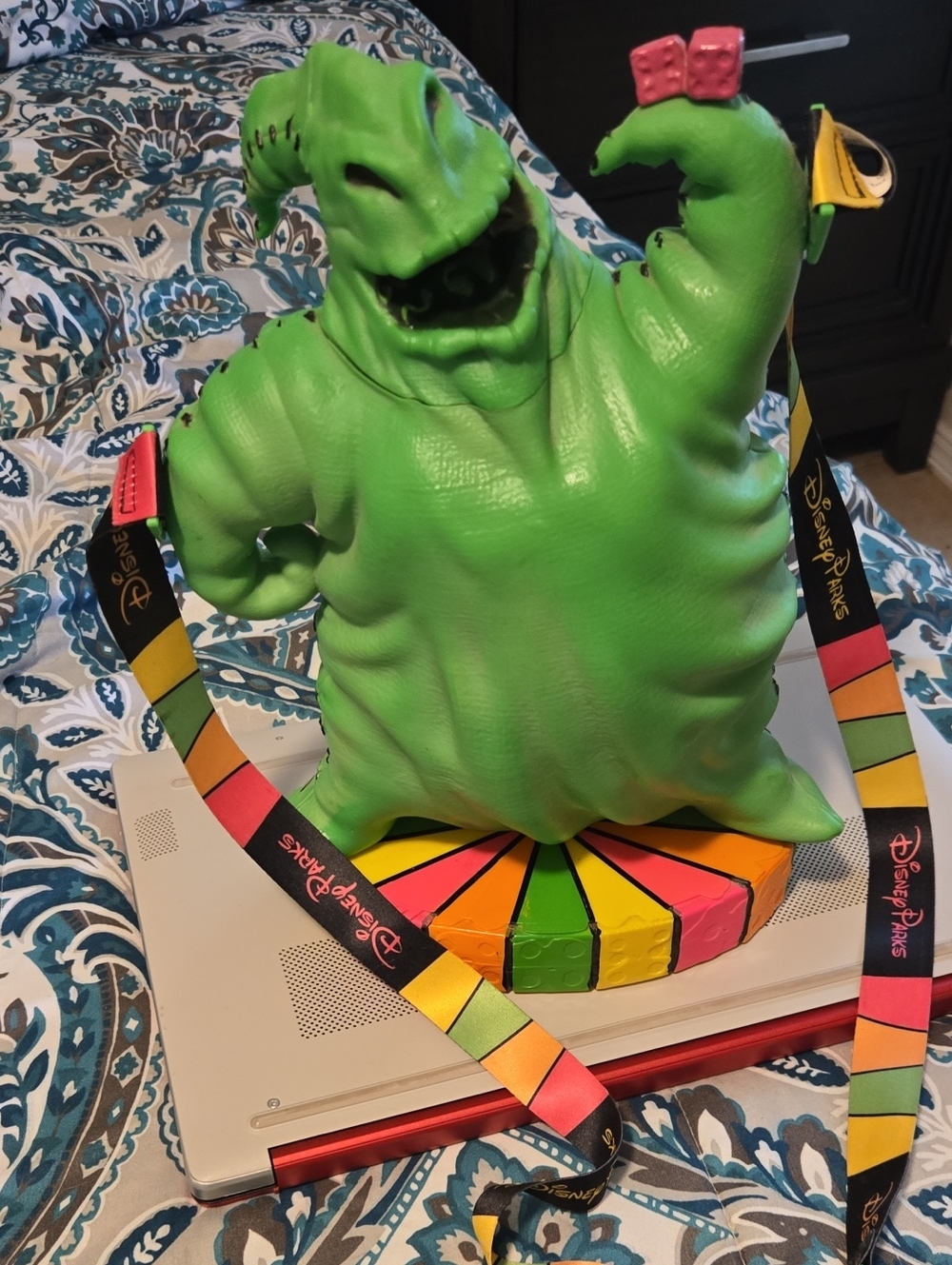 Disney Oogie Boogie Green Figure with Multicolor Base Pop Corn Container